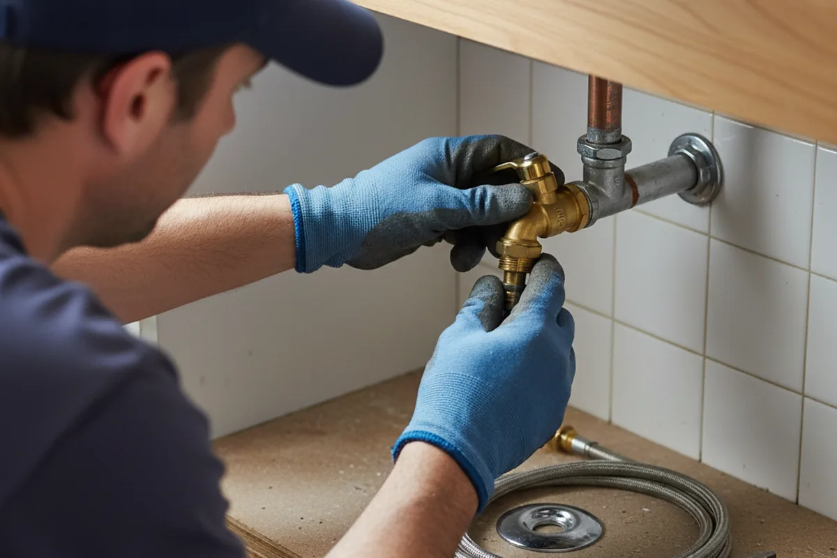 Shutoff valve and fitting work during Burst Pipe Repair in Somers Point